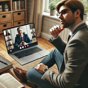 a man sitting on floor with laptop brainstorming lo-cost marketing ideas